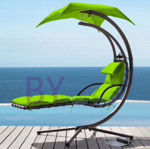 Outdoor Canopy Reclining Iron Swing